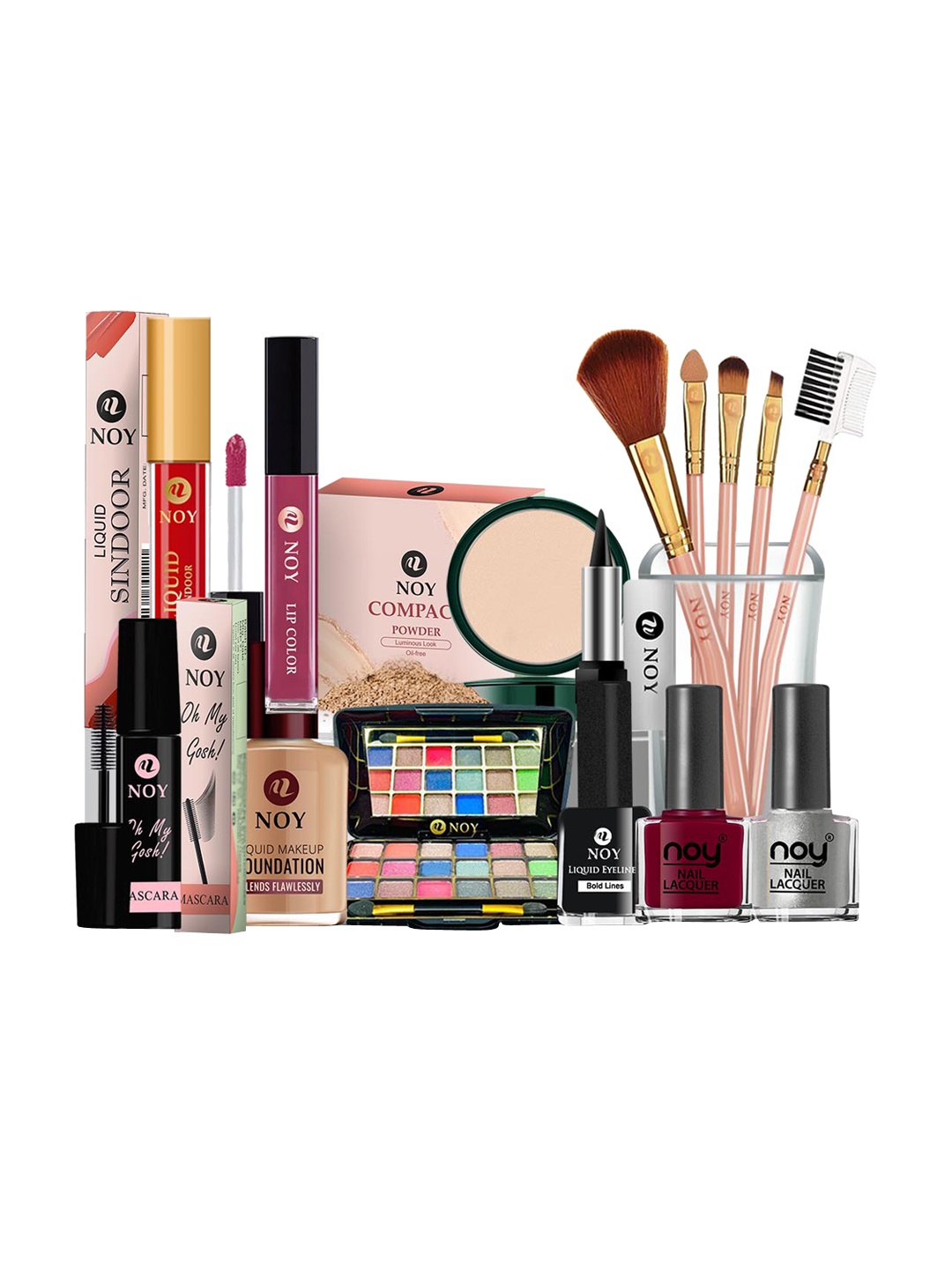 

NOY Set Of 15 Essence Makeup Combo - Effortless Beauty In Any Weather - 690, Nude