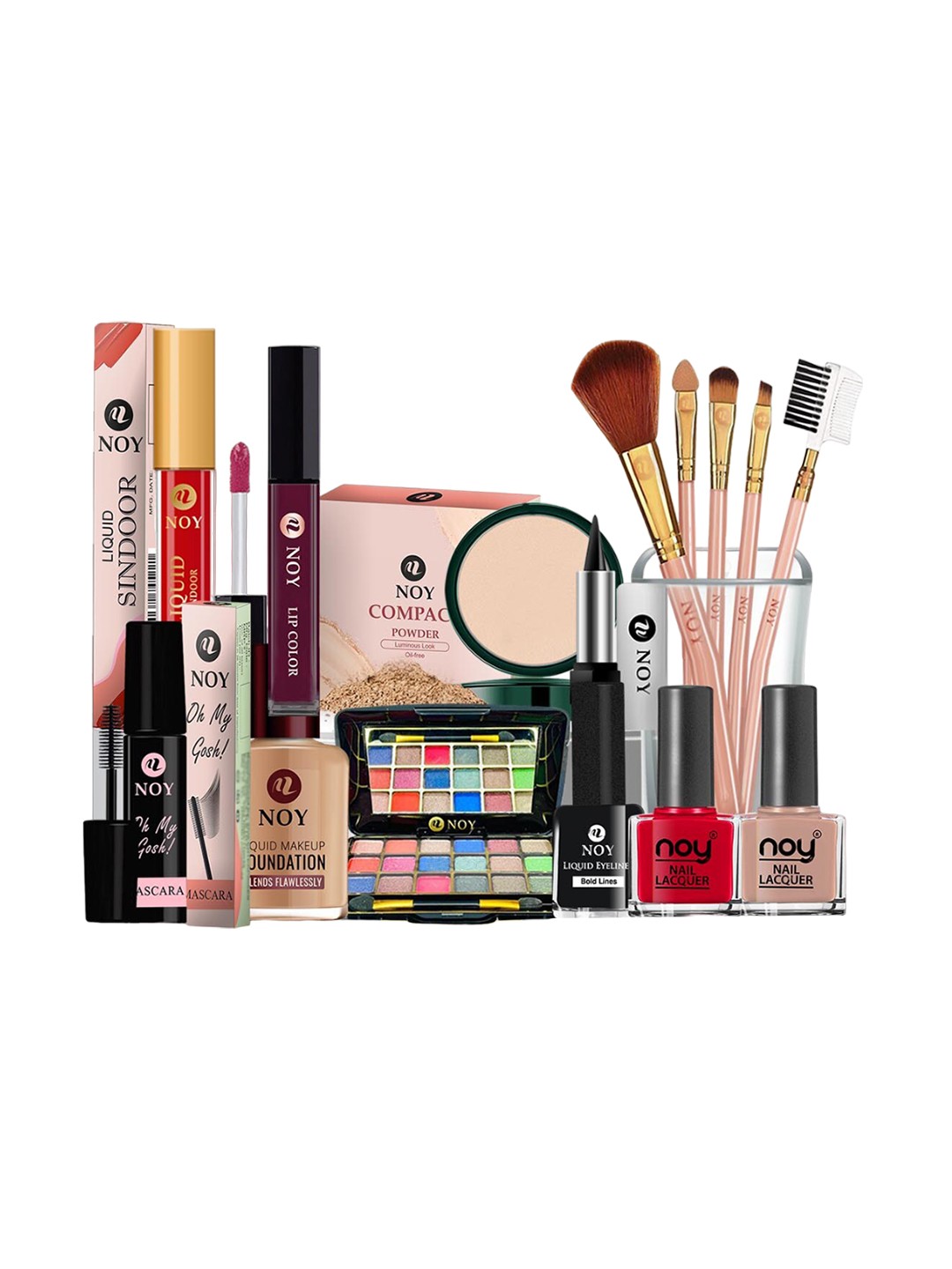 

NOY Set Of 15 Bliss Makeup Combo - Perfect Match For Flawless Looks - 773, Red