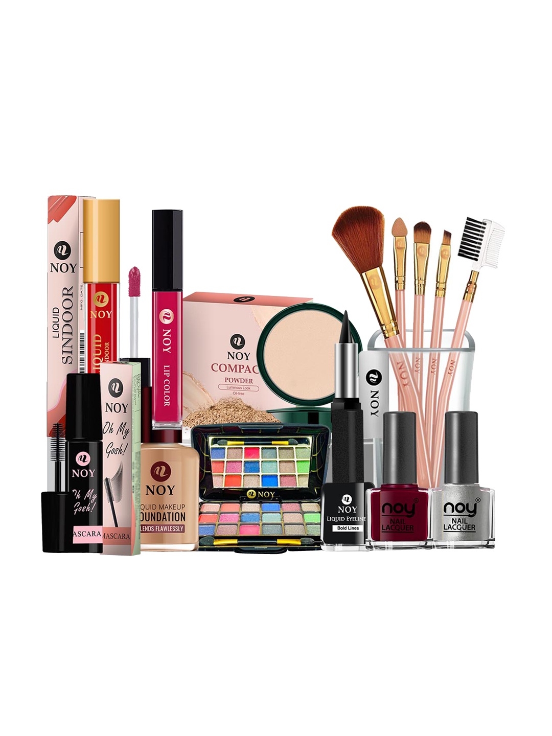 

NOY Set Of 15 Lightweight Festive Makeup Combo - No. 644, Nude