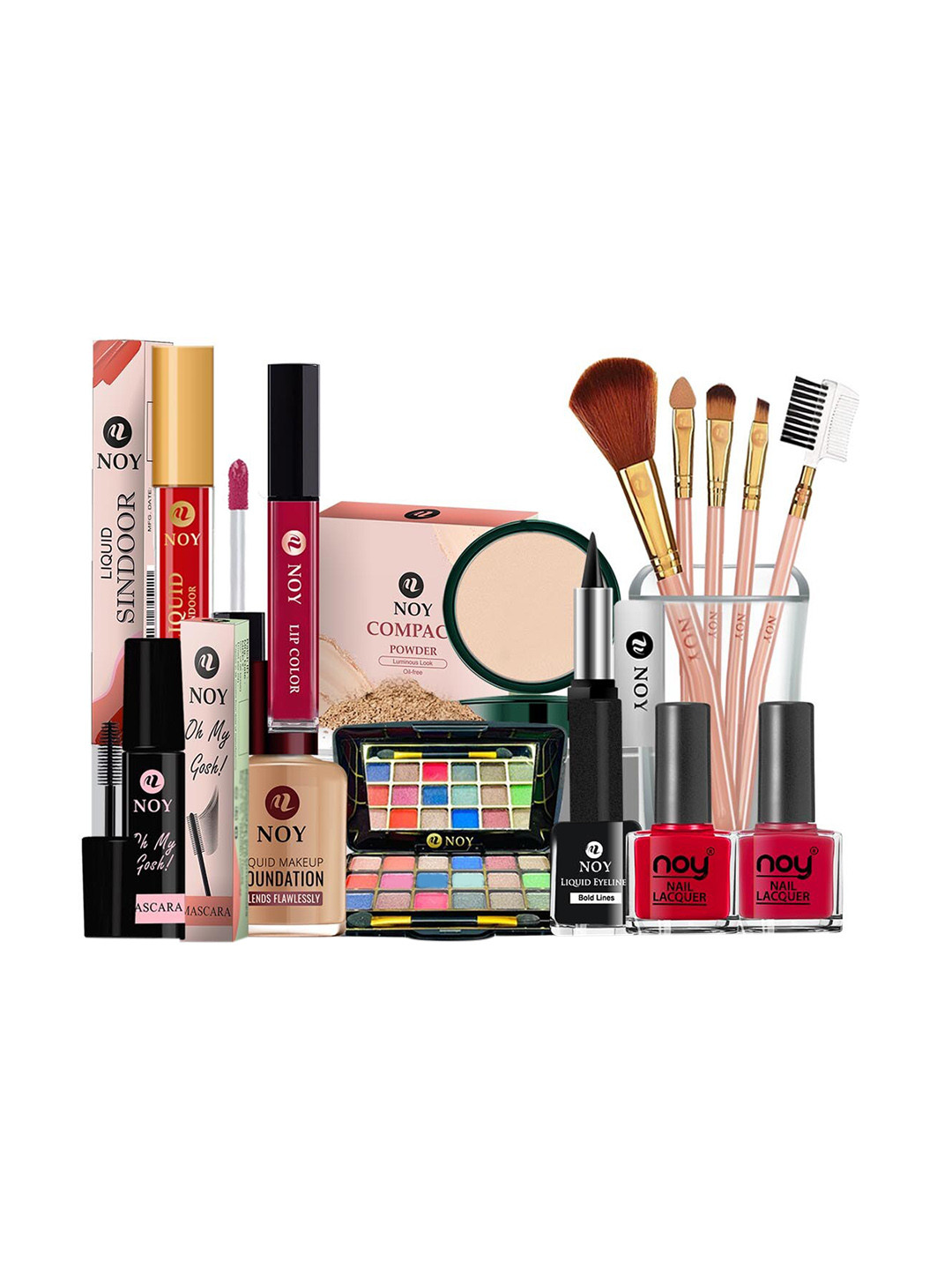 

NOY Set Of 15 Makeup Combo - Luxurious Pairing For Exquisite Glamour - No. 767, Red