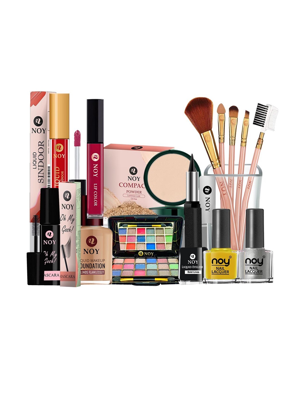 

NOY Set Of 15 Essence Makeup Combo - Effortless Beauty In Any Weather - No. 583, Yellow