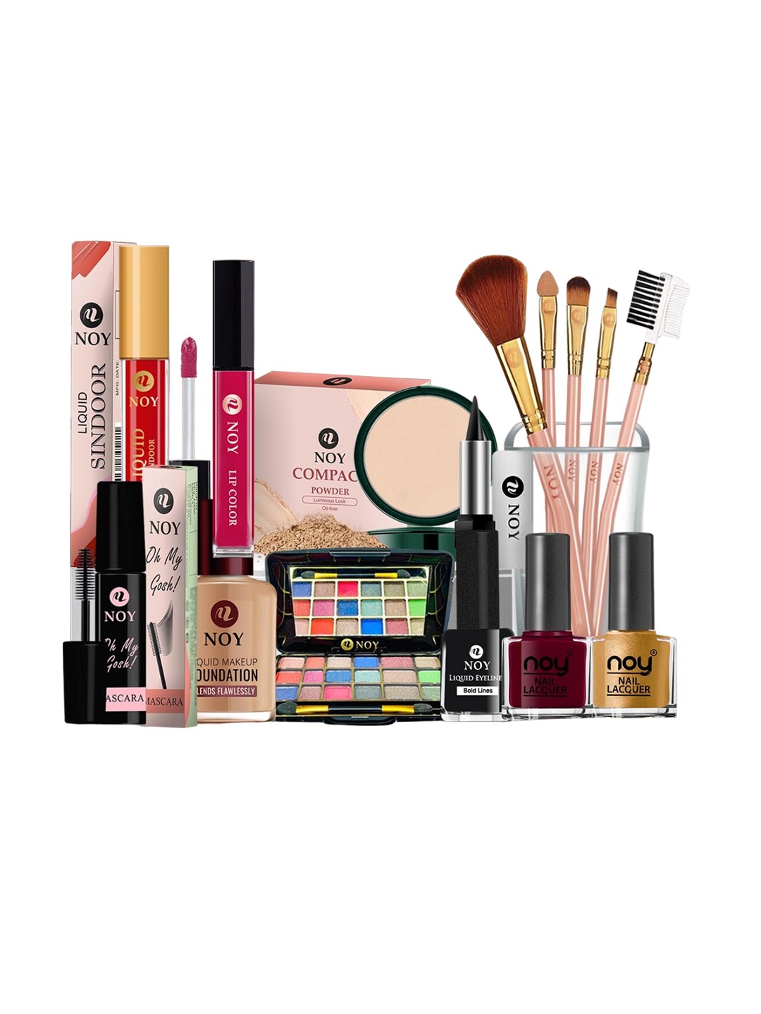 

NOY Set Of 15 Essence Makeup Combo - Effortless Beauty In Any Weather - No. 636, Red