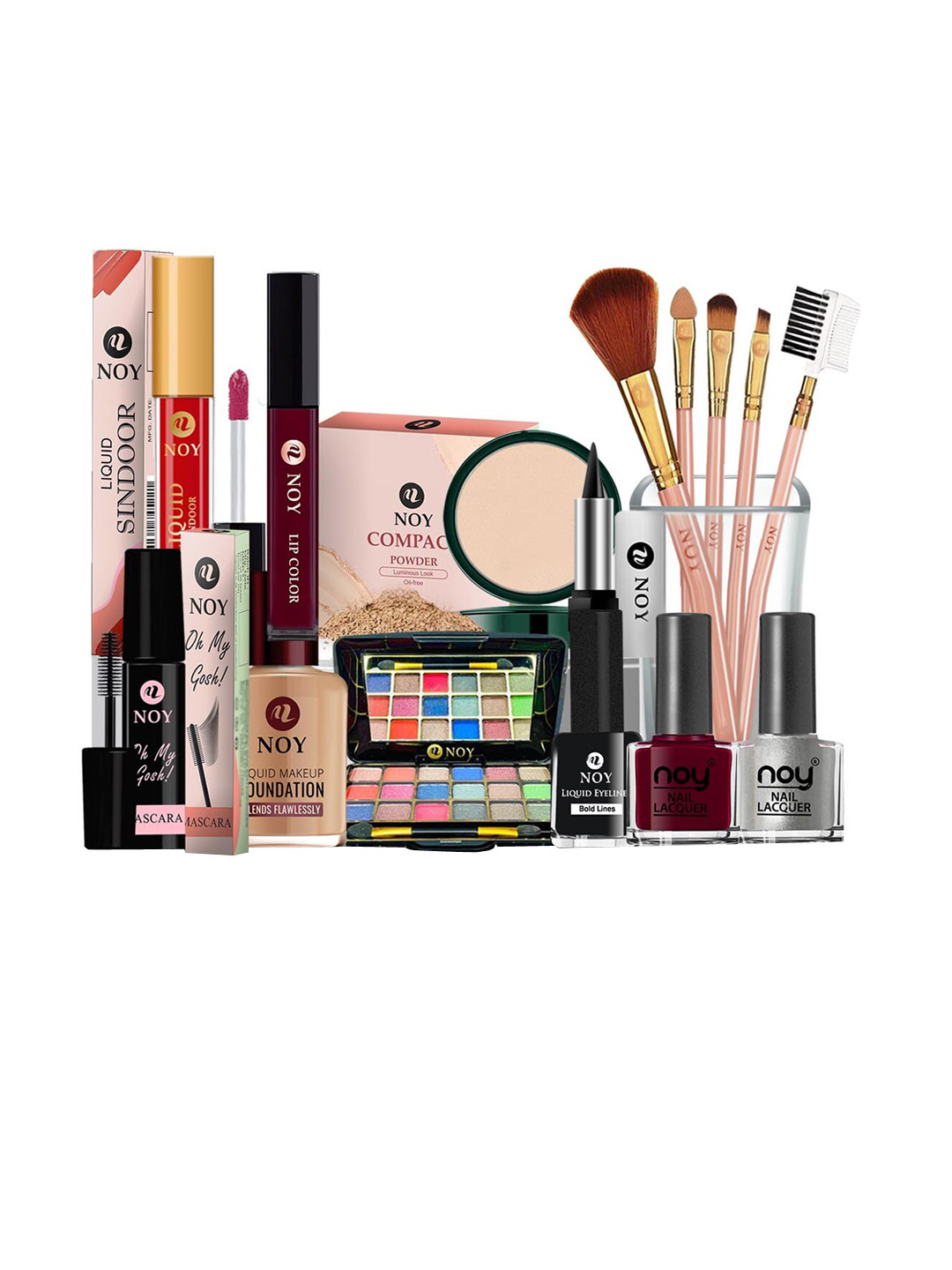 

NOY Set Of 15 Makeup Combo - Weightless Beauty In Any Weather - 643, Red