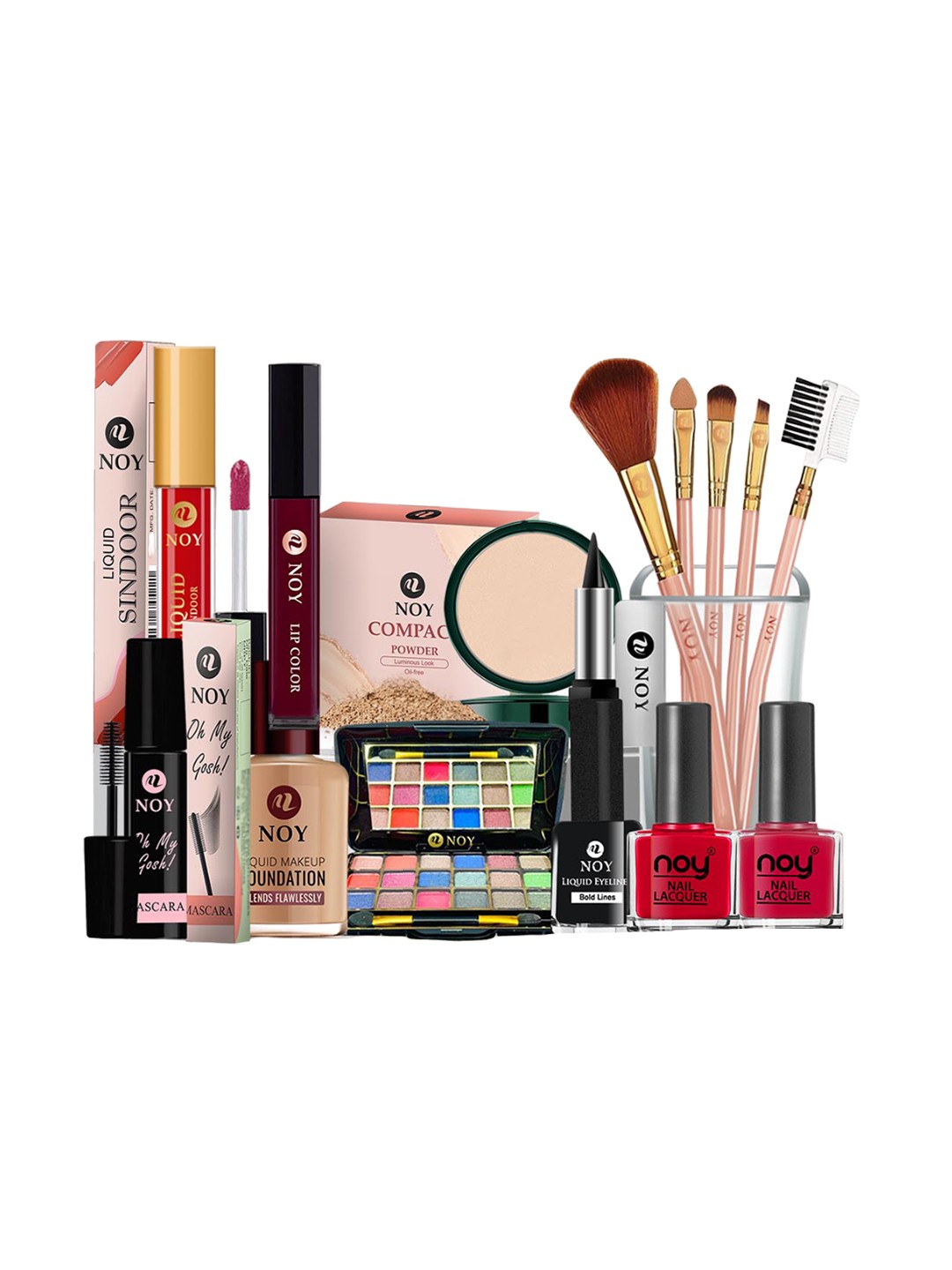

NOY Set Of 15 Beauty Makeup Combo - 771, Red