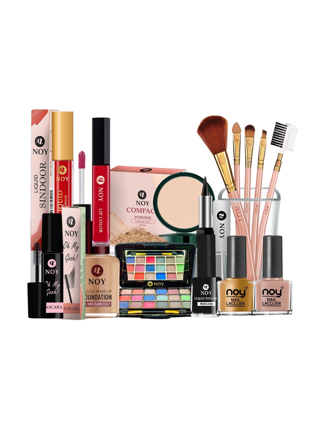 

NOY Set Of 15 Makeup Combo - Professional Blend - 800, Nude