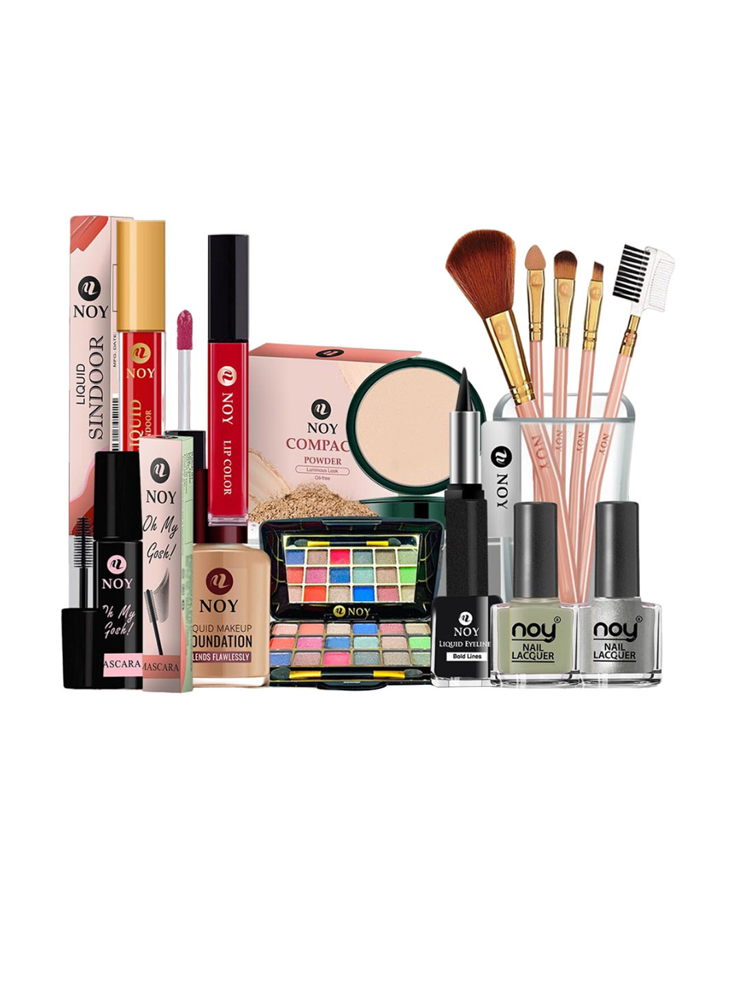 

NOY Set Of 15 Makeup Combo - Professional Blend - 728, Green