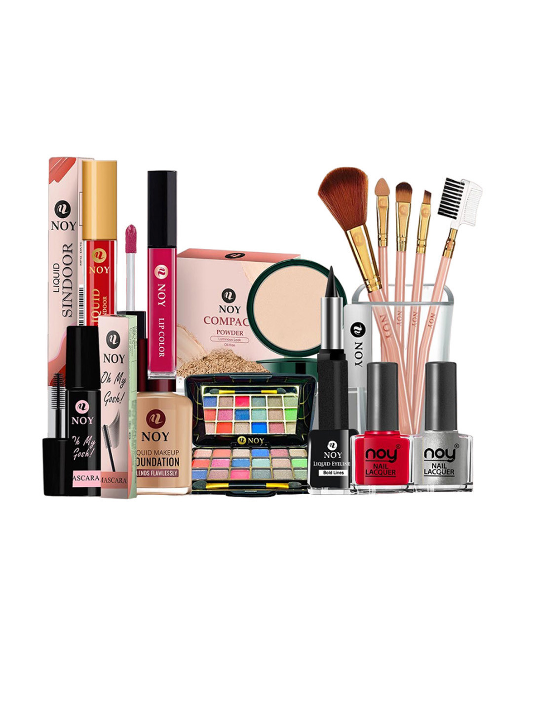 

NOY Set Of 15 Makeup Combo - Professional Blend - 764, Red