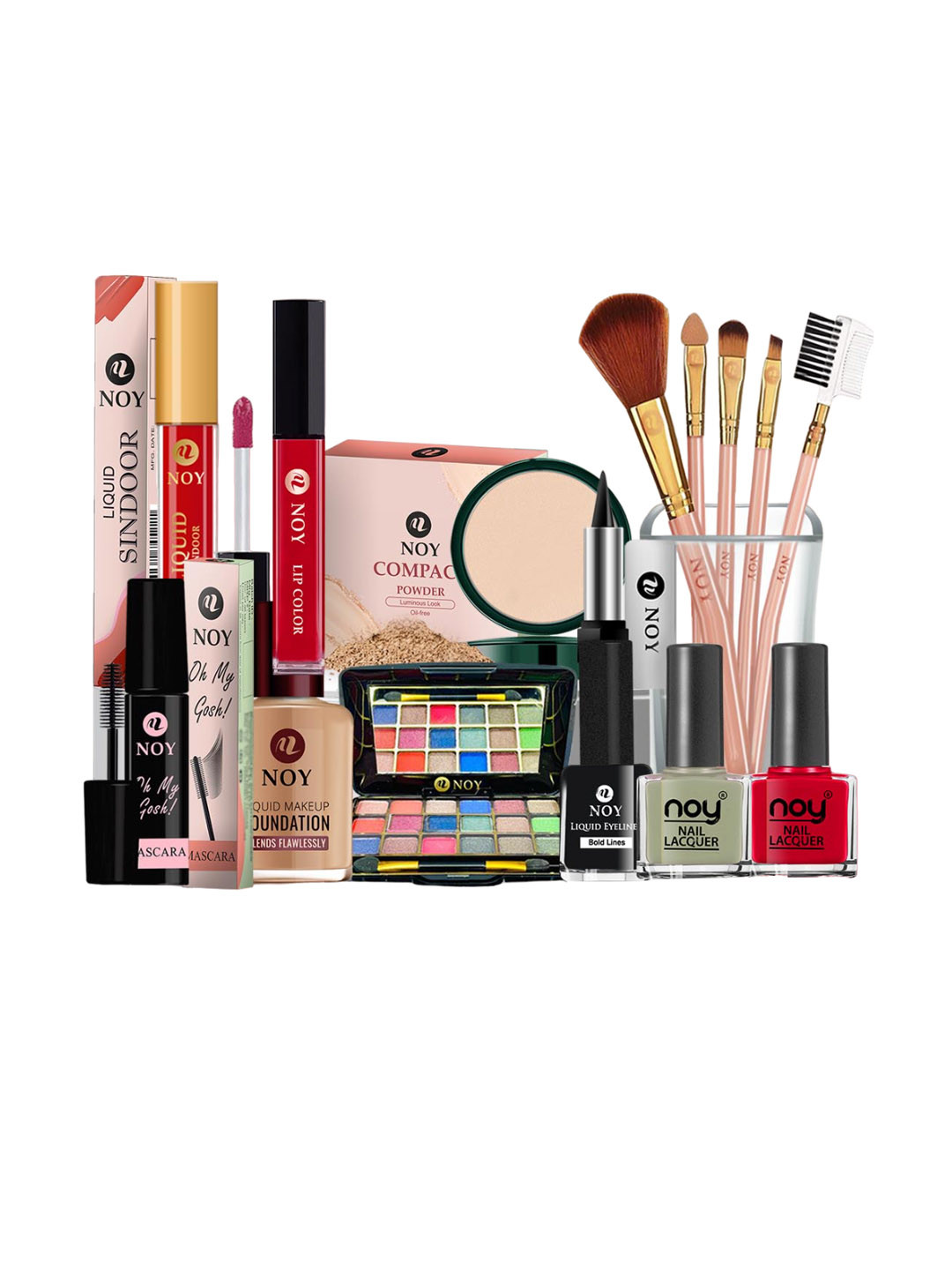 

NOY Set Of 15 All In One Makeup Combo - Must-Have Pair For Gorgeous Results - 712, Green