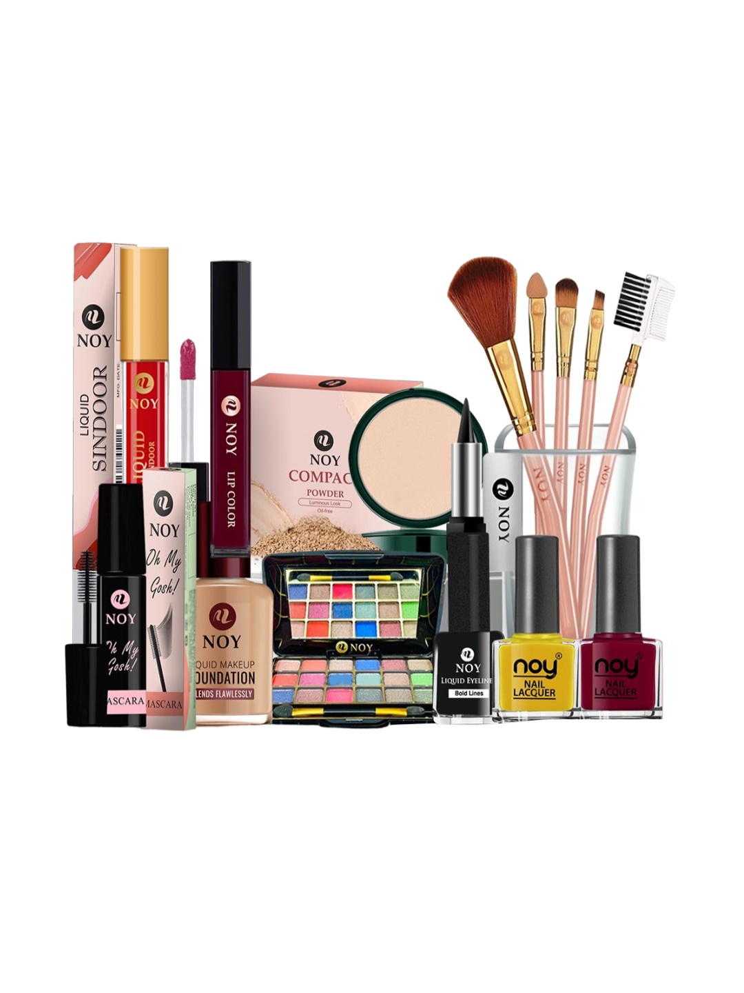 

NOY 15Pcs Makeup Combo- For High Pigmentation - Combo No. 555, Yellow