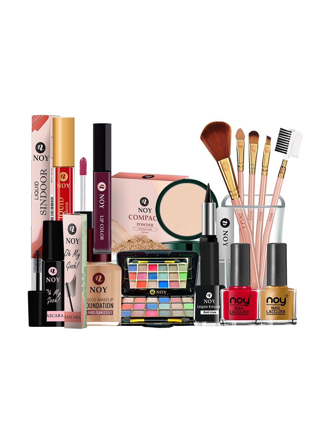 

NOY Set Of 15 Makeup Combo - Luxurious Pairing For Exquisite Glamour - 749, Red