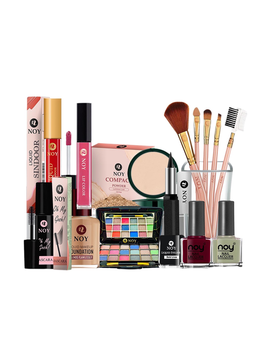 

NOY Set Of 15 Makeup Combo - Double The Beauty Joy For Any Occasion - 614, Green