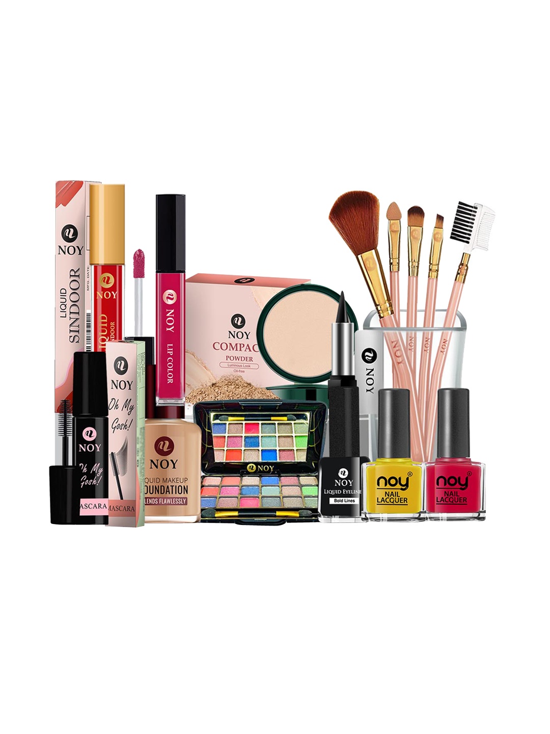 

NOY Set Of 15 Makeup Combo - Double The Beauty Joy For Any Occasion - 596, Yellow