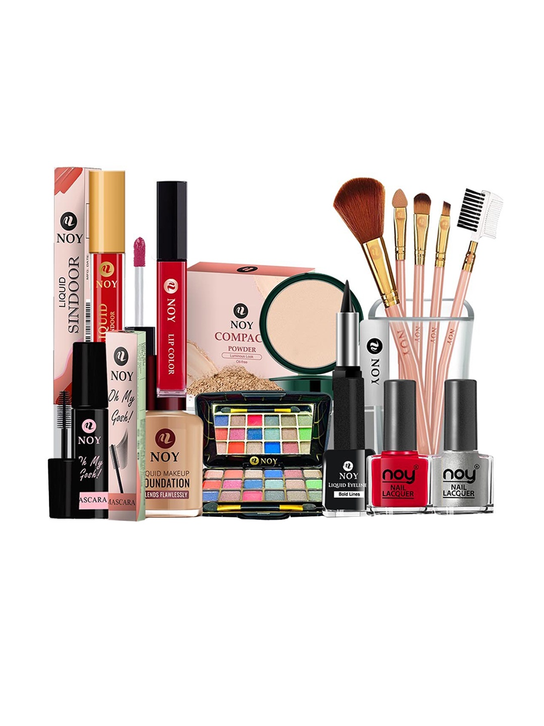 

NOY 15Pcs Elegance With High Ingredients Makeup Combo- For Timeless Beauty - Combo No. 760, Red