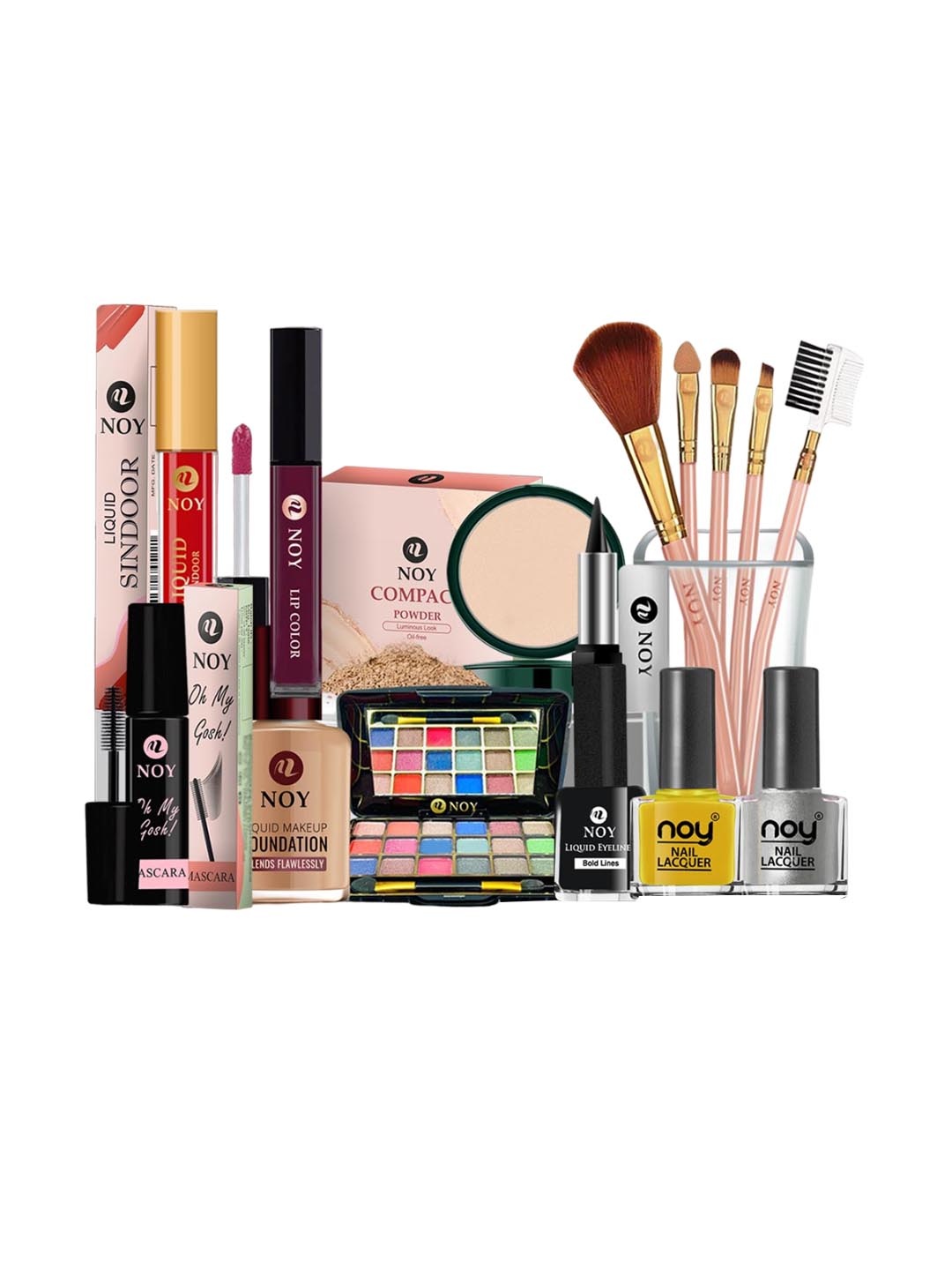 

NOY Set Of 15 Essence Makeup Combo - Effortless Beauty Captured In Harmony - 581, Yellow