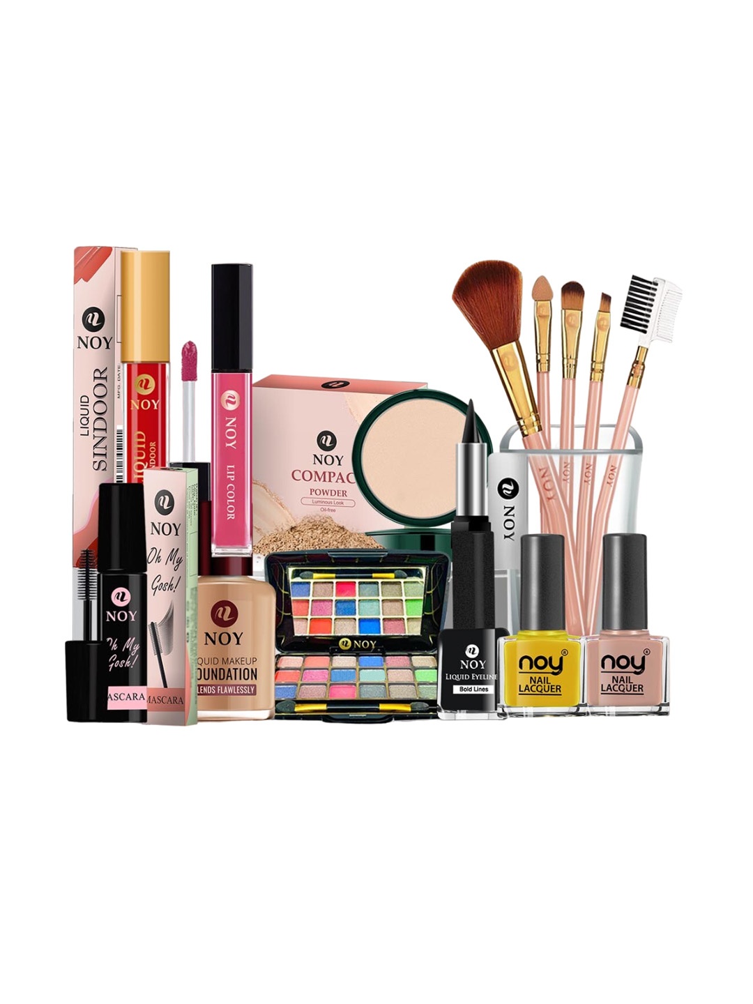 

NOY 15Pcs Elegance With High Ingredients Makeup Combo- For Timeless Beauty - Combo No. 598, Yellow