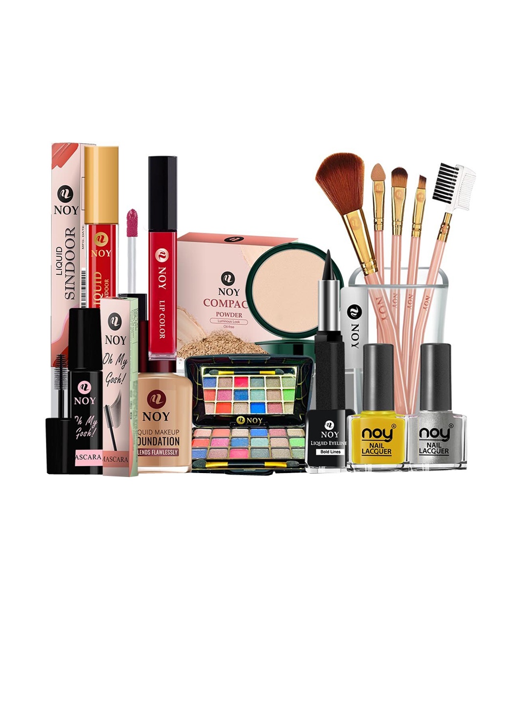 

NOY 15Pcs Smudgeproof Professional Blend Makeup Combo - Combo No. 584, Yellow