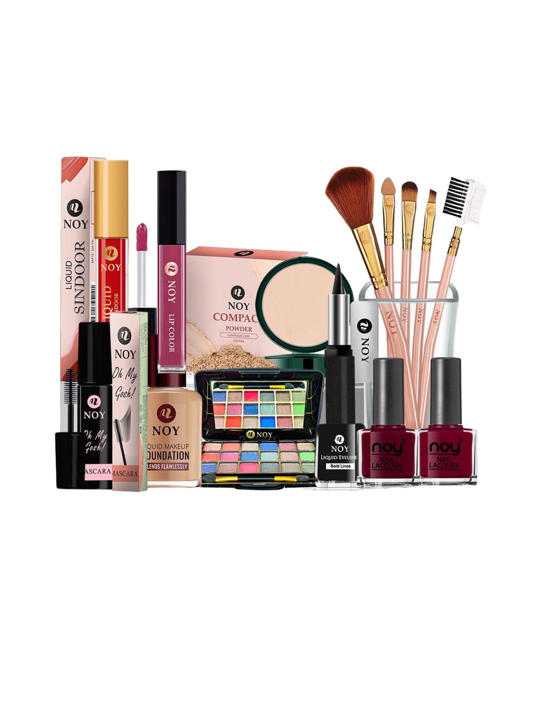 

NOY Bliss 15Pcs Perfect Gift Of Beauty Essentials - Combo No. 610, Red