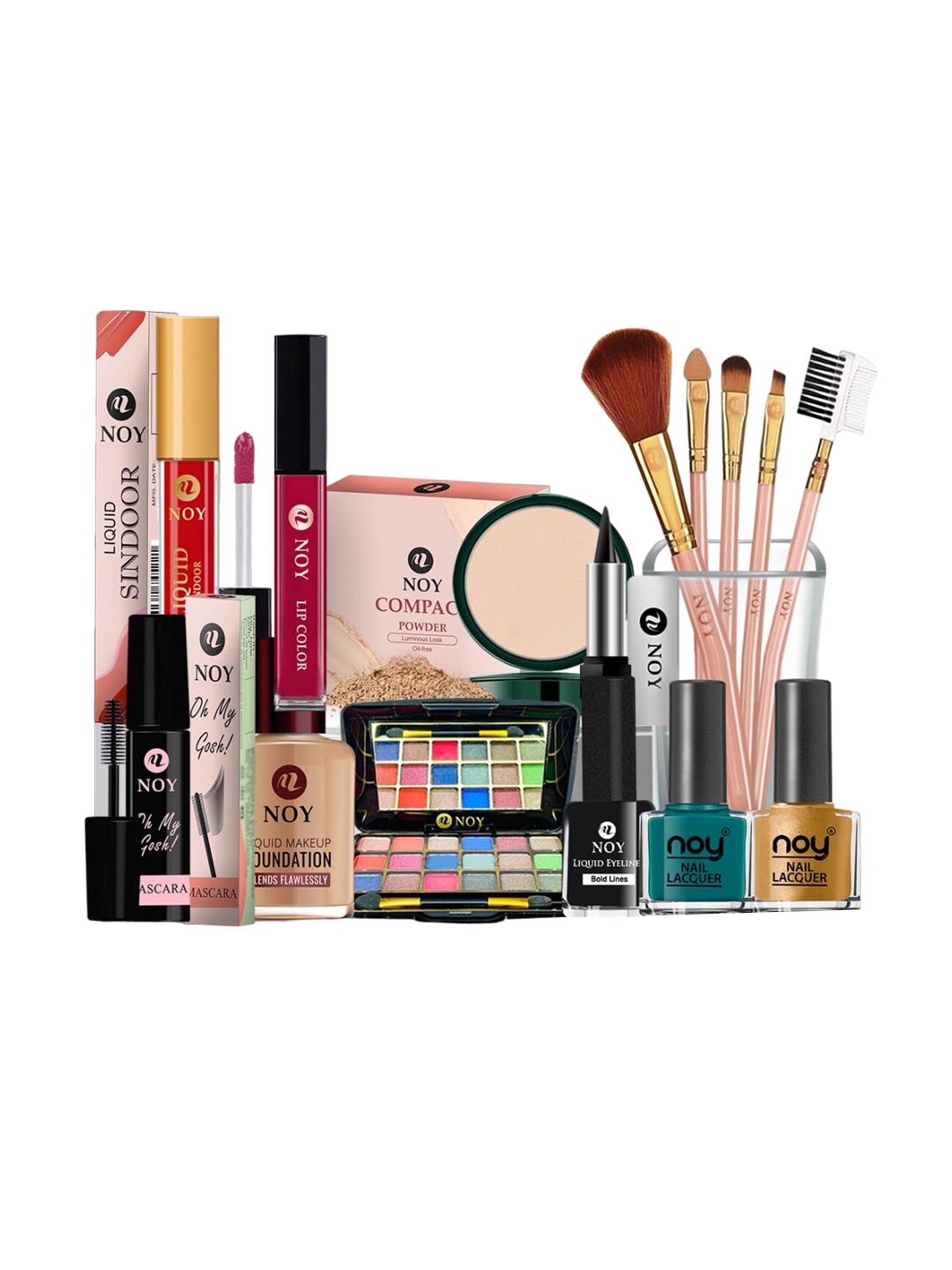

NOY 15Pcs Non Transfer Effortless Beauty In Any Weather - Combo No. 511, Red