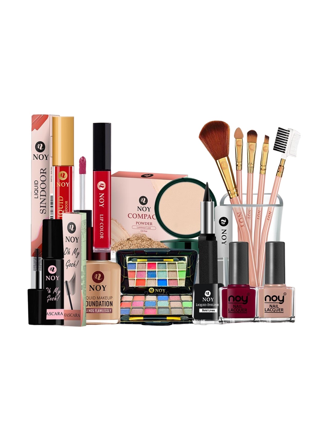 

NOY 15Pcs Smudgeproof Double The Beauty Joy For Any Ocassion - Combo No. 704, Nude