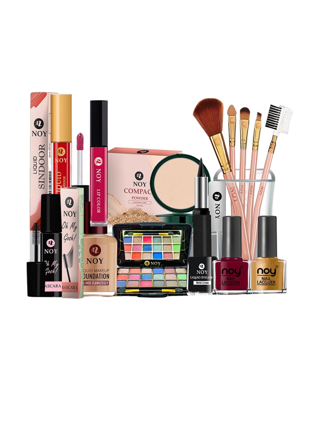 

NOY 15Pcs Captivate Makeup Combo- For Any Festival - Combo No. 684, Nude