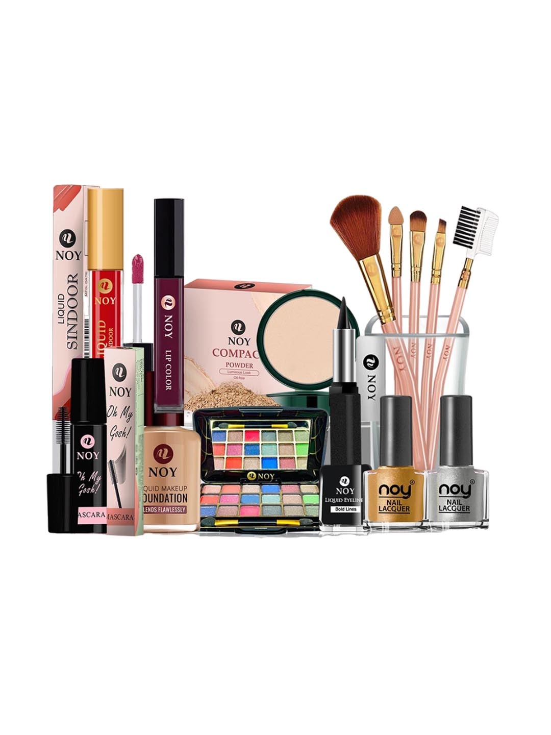 

NOY 15Pcs Makeup Combo- For Effortless Beauty In Any Weather- Combo No. 781, Nude
