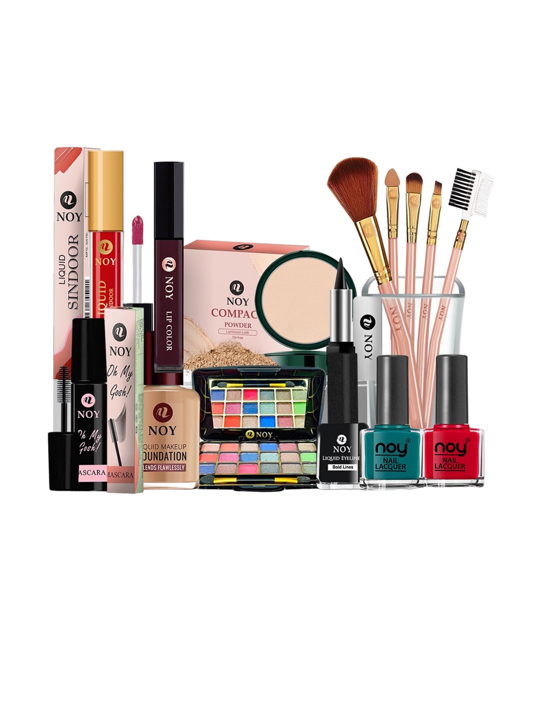 

NOY 15Pcs Makeup Combo- For For Radiant Beauty- Combo No. 505, Red