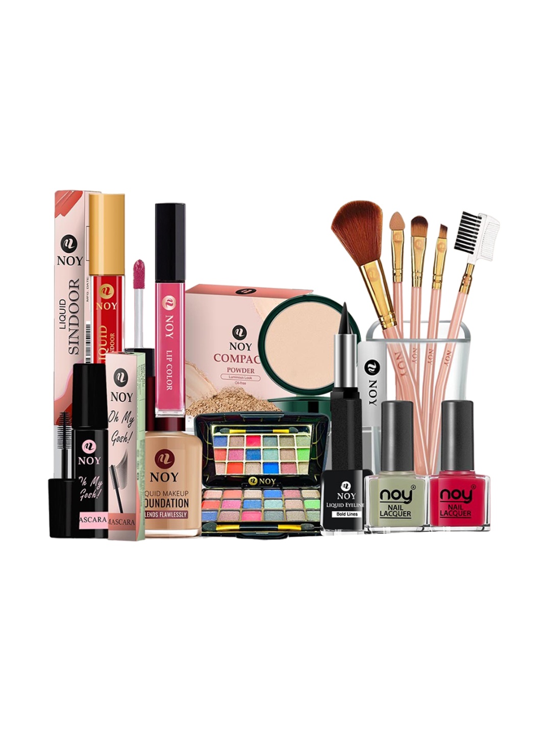

NOY 15Pcs Lightweight Festive Makeup Combo - Combo No. 734, Green