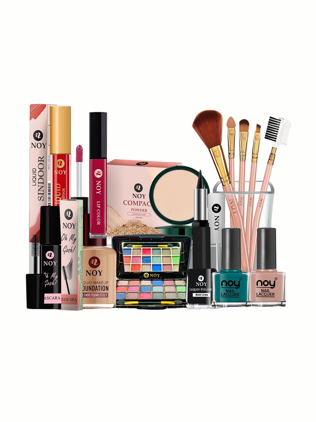 

NOY Set Of 15 Essence Makeup Combo - Weightless Beauty In Any Weather - No. 535, Red