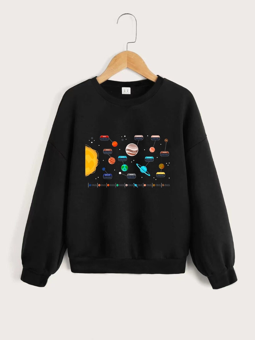 

StyleCast Boys Black Graphic Printed Pullover Sweatshirt