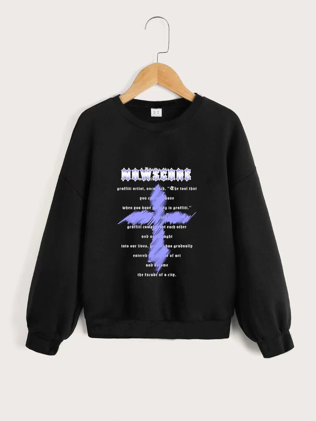 

StyleCast Boys Black Typography Printed Pullover Sweatshirt