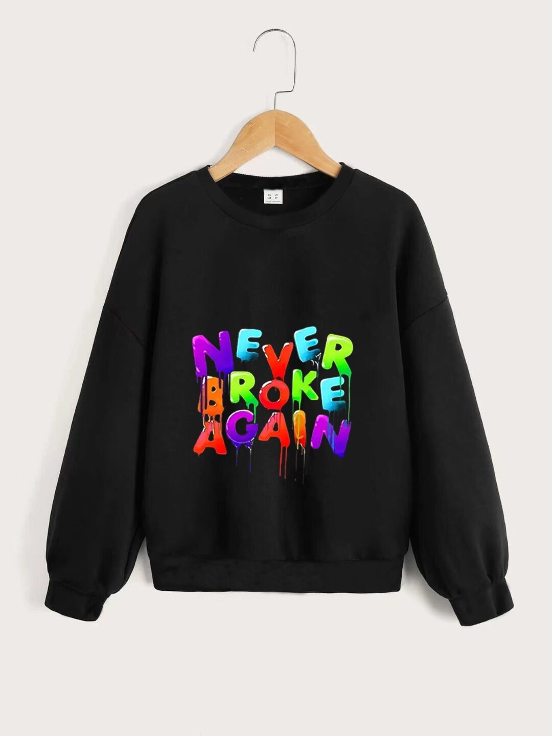 

StyleCast Boys Black Typography Printed Pullover Sweatshirt