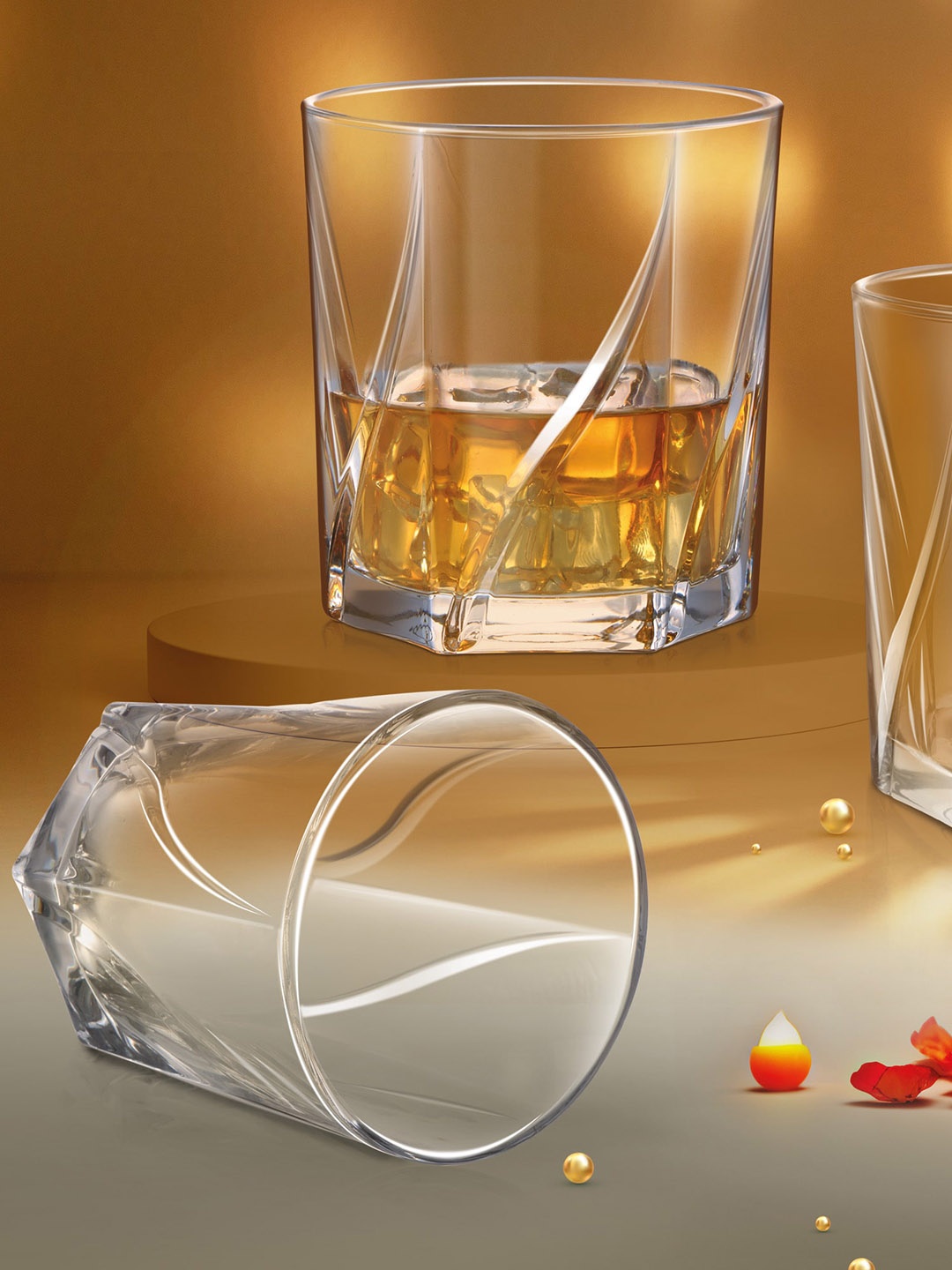 

Treo Ignis On The Rocks 6 Pieces Transparent Glass Tumbler 270 ml Each