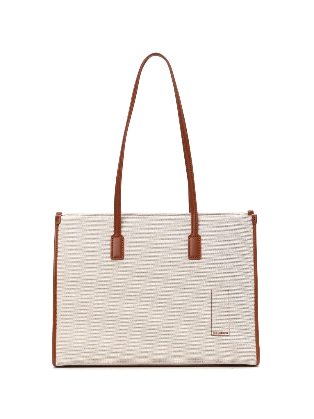 

MOKOBARA The Skye Textured Structured Tote Bag, Cream