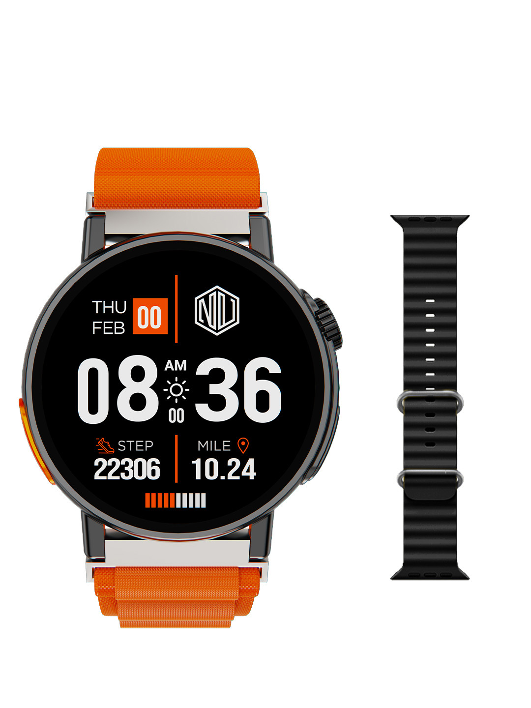 

Nu Republic Creed Max with 1.43" HD IPS Display Smartwatch With BT Calling & Music, Orange