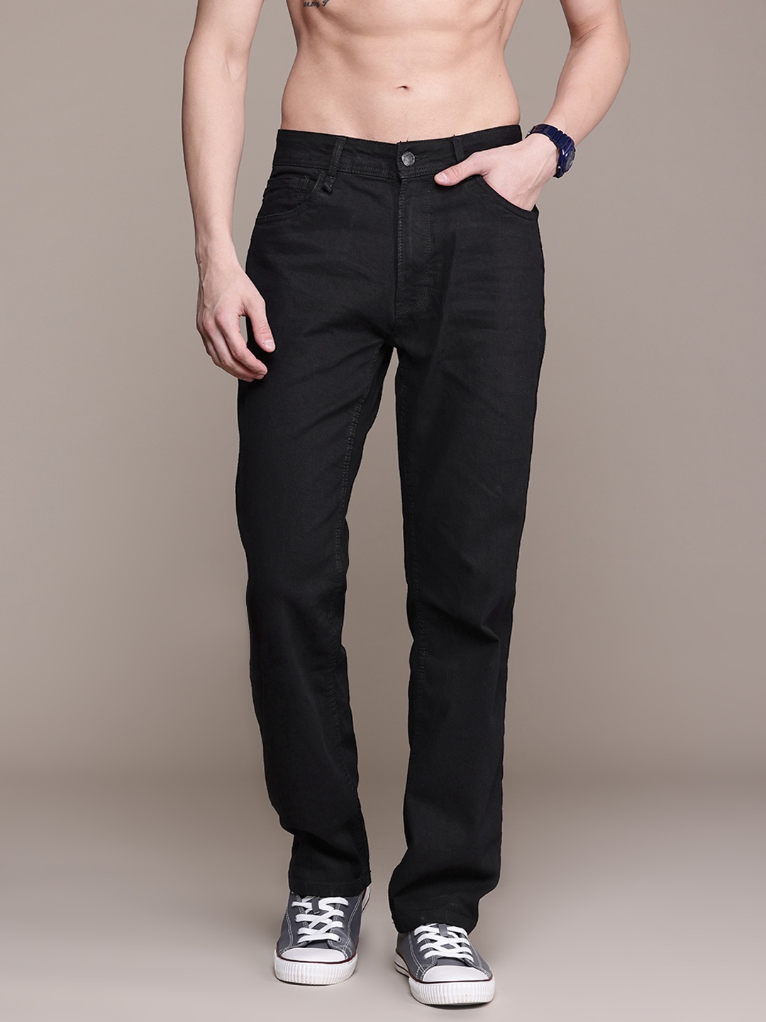

The Roadster Lifestyle Co. Men Stretchable Jeans, Black