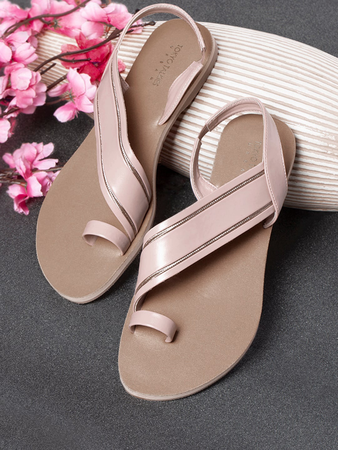 

Tokyo Talkies Women Pink One Toe Flats With Backstrap