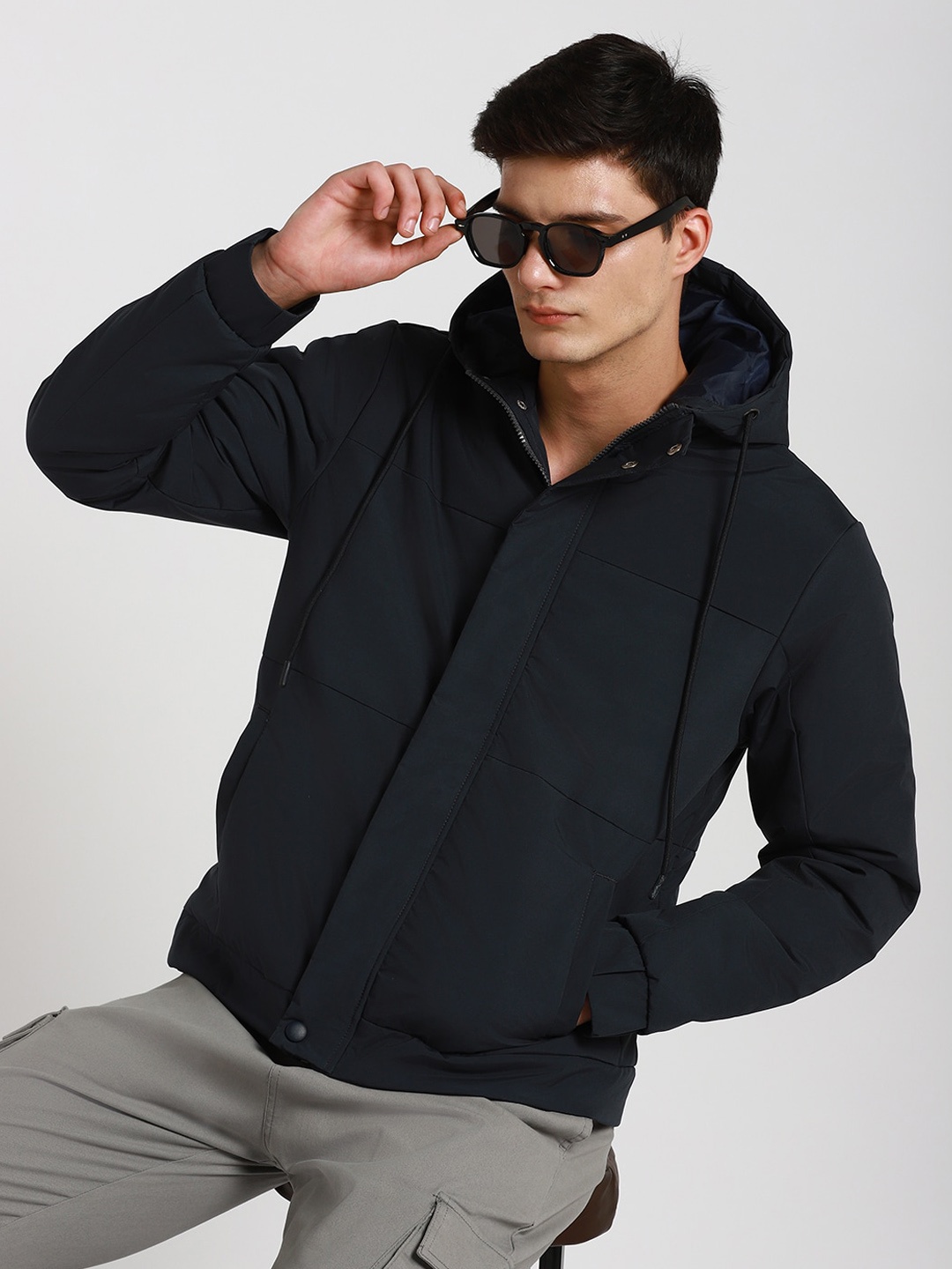 

Dennis Lingo Hooded Lightweight Puffer Jacket, Grey