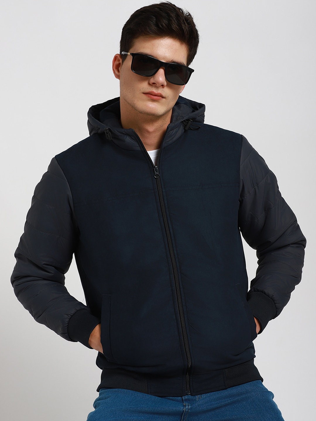 

Dennis Lingo Hooded Lightweight Puffer Jacket, Navy blue