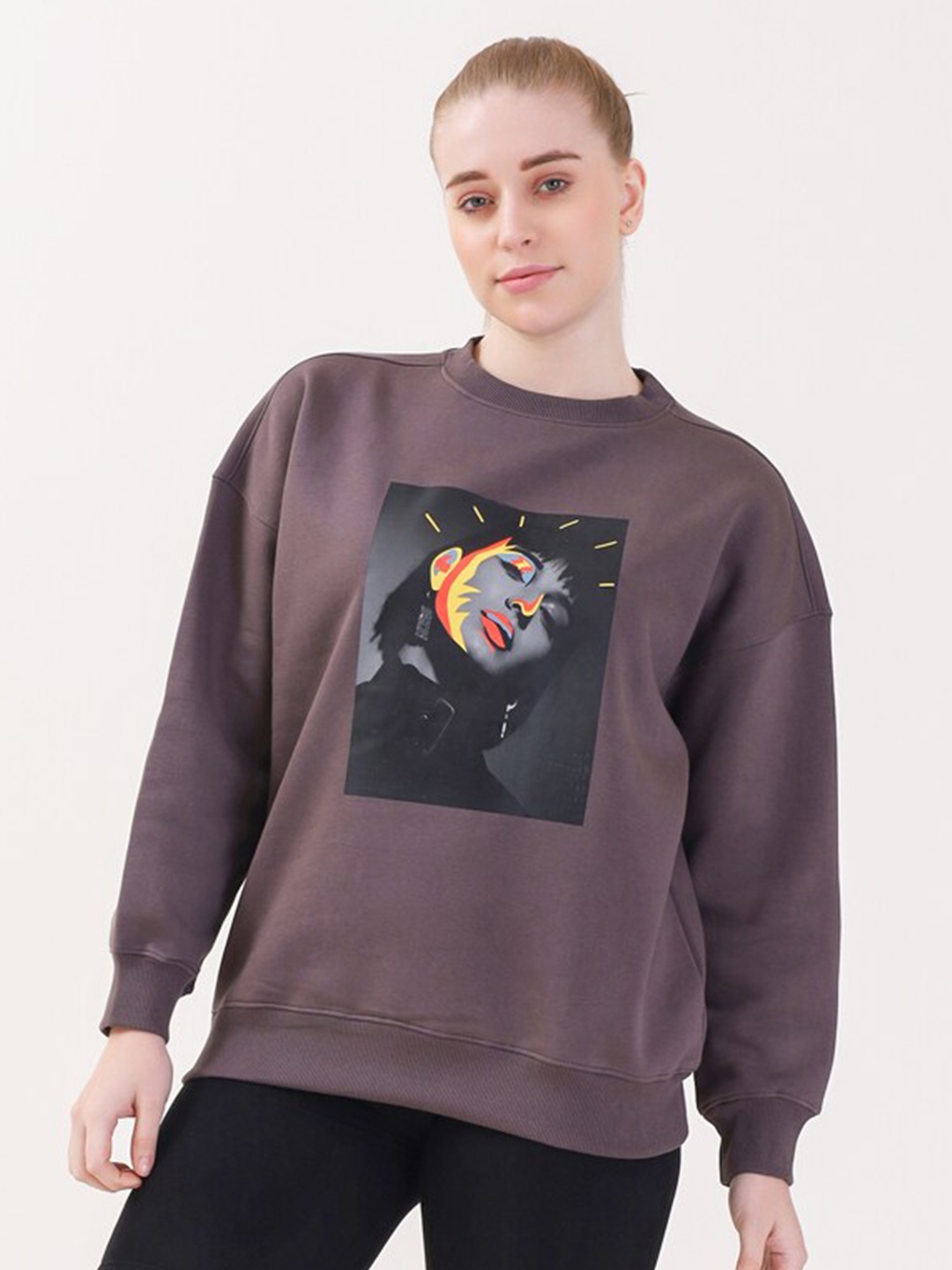 

MKH Graphic Printed Dry Fit Pullover Sweatshirt, Grey