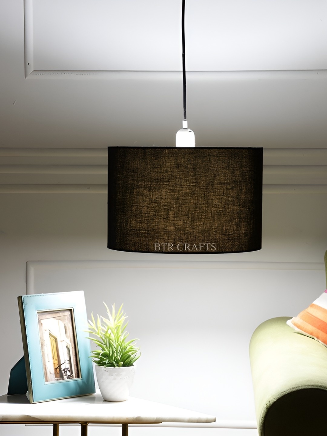 

BTR CRAFTS Black Spherical Ceiling Lamp