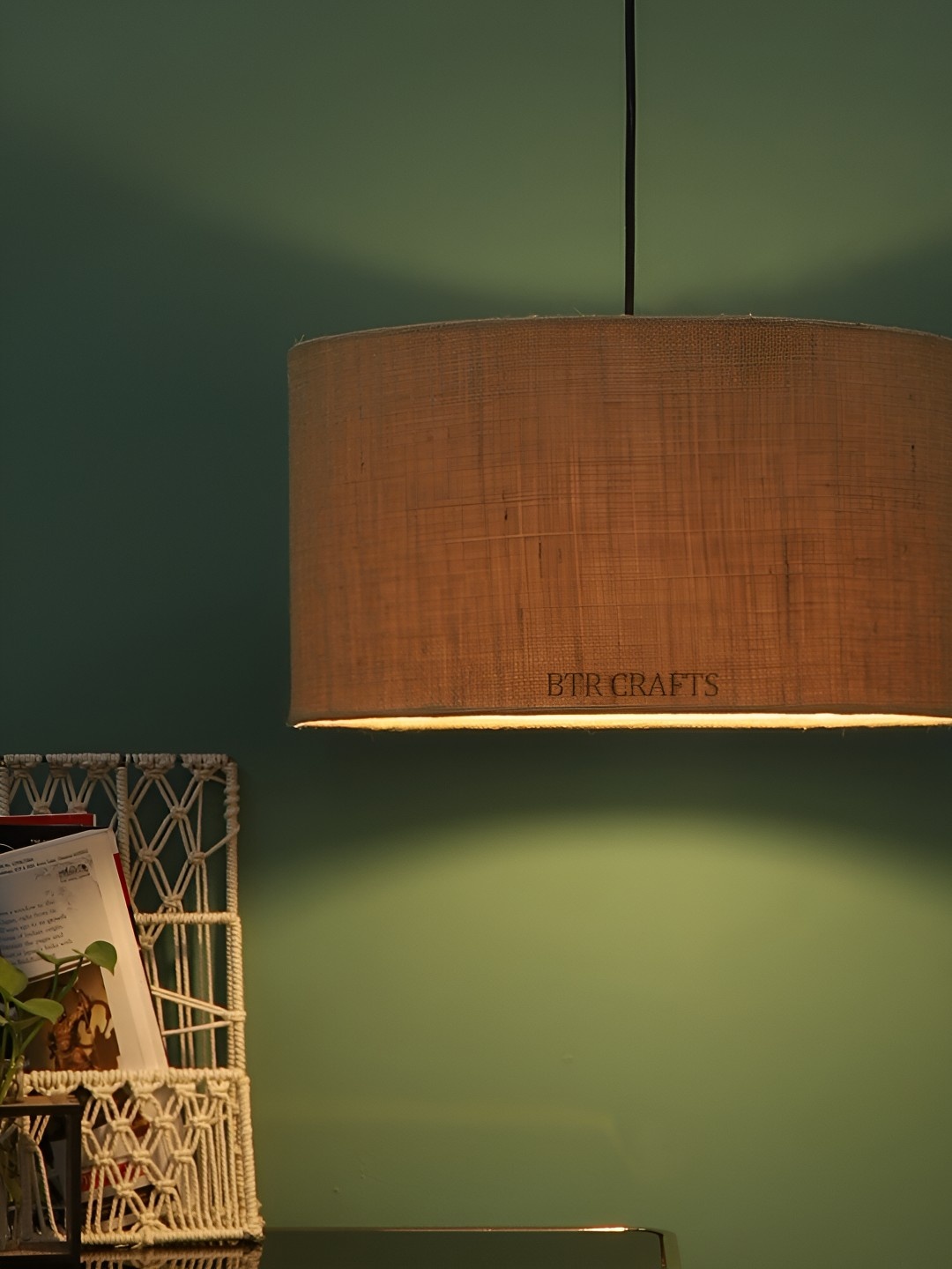 

BTR CRAFTS Brown Spherical Ceiling Lamp