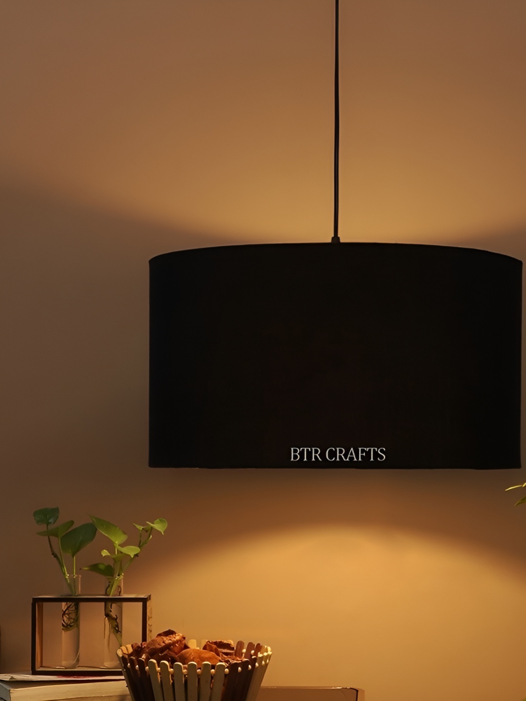 

BTR CRAFTS Black Spherical Ceiling Lamp