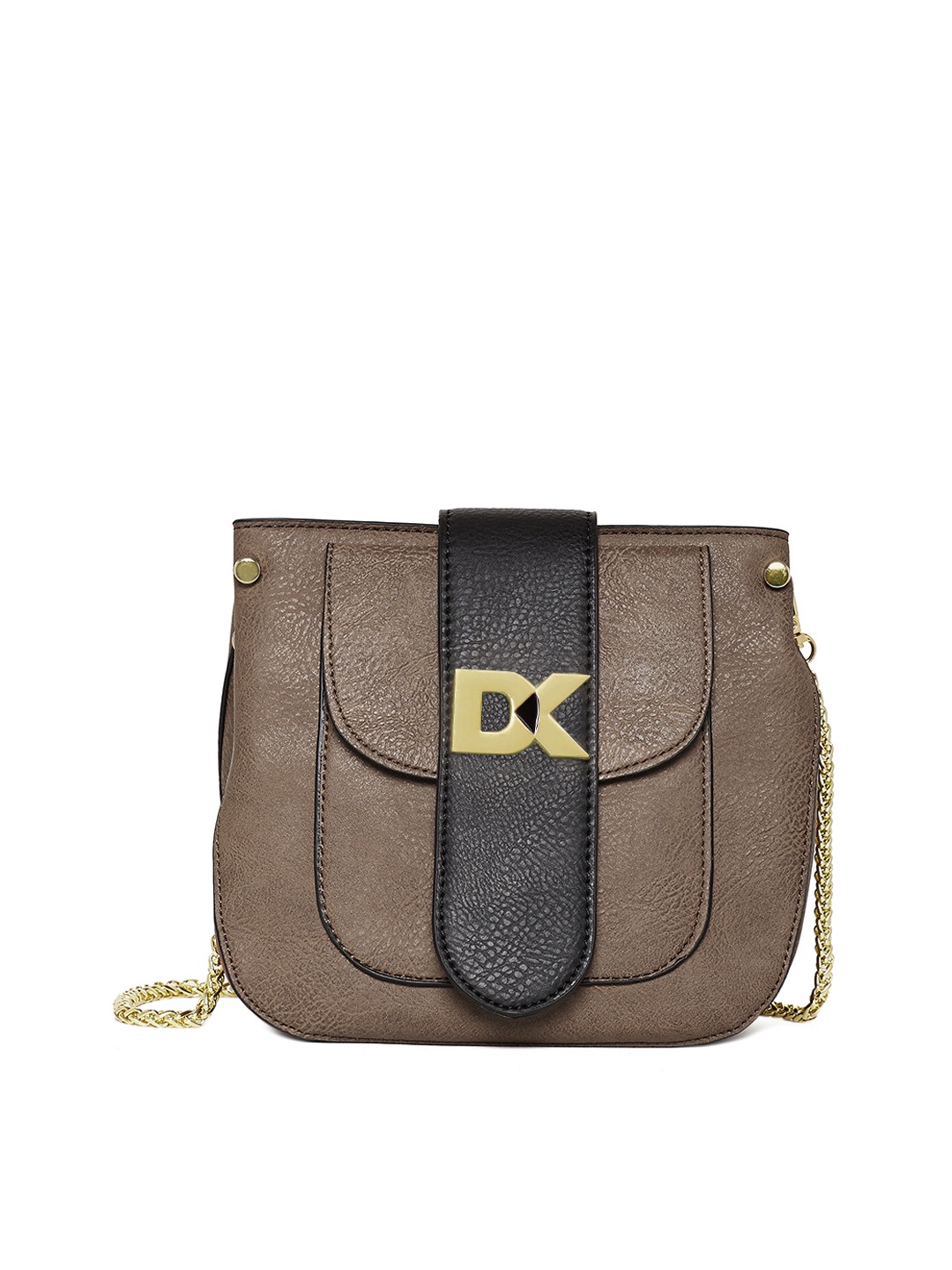 

Diana Korr Brown & Black Solid Sling Bag