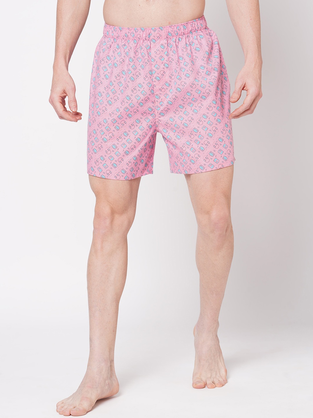 

FiTZ Printed Pure Cotton Poplin Boxers AW22-SO-65, Pink