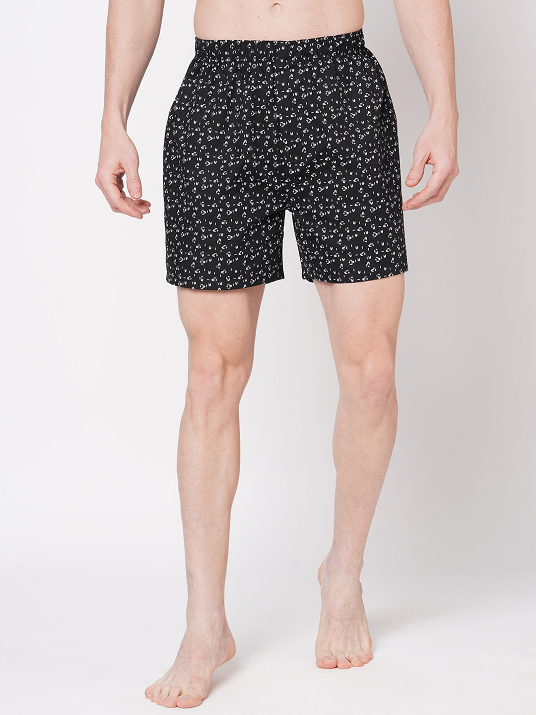 

FiTZ Printed Pure Cotton Poplin Boxers AW22-SO-65, Black