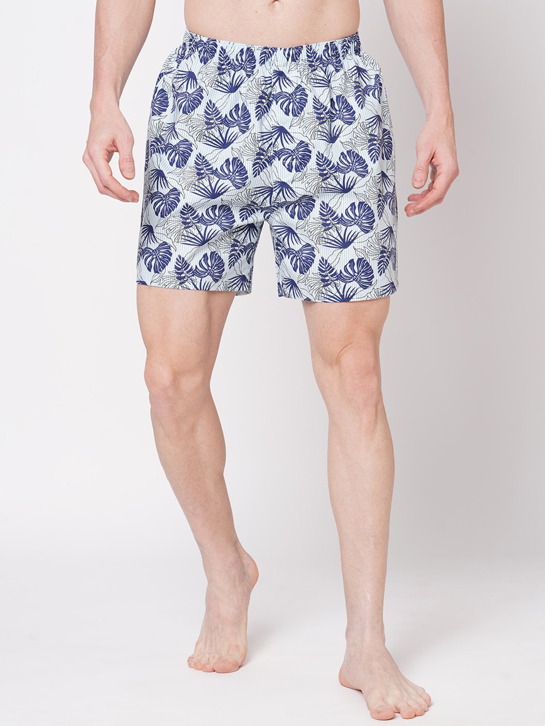 

FiTZ Printed Pure Cotton Poplin Boxers AW22-SO-65, White