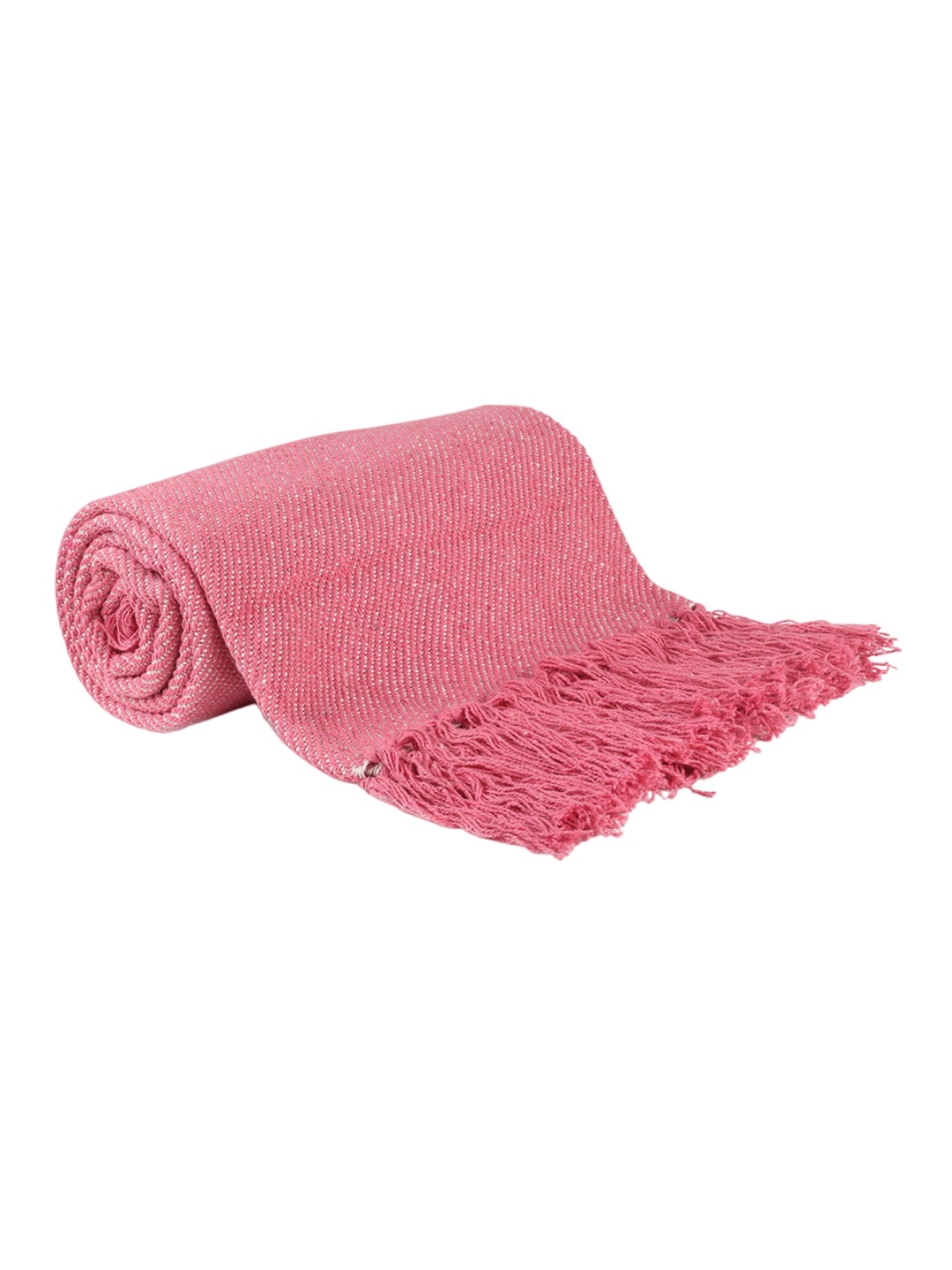 

CAZIMO Pink 200 TC Pure Cotton Sofa Throw