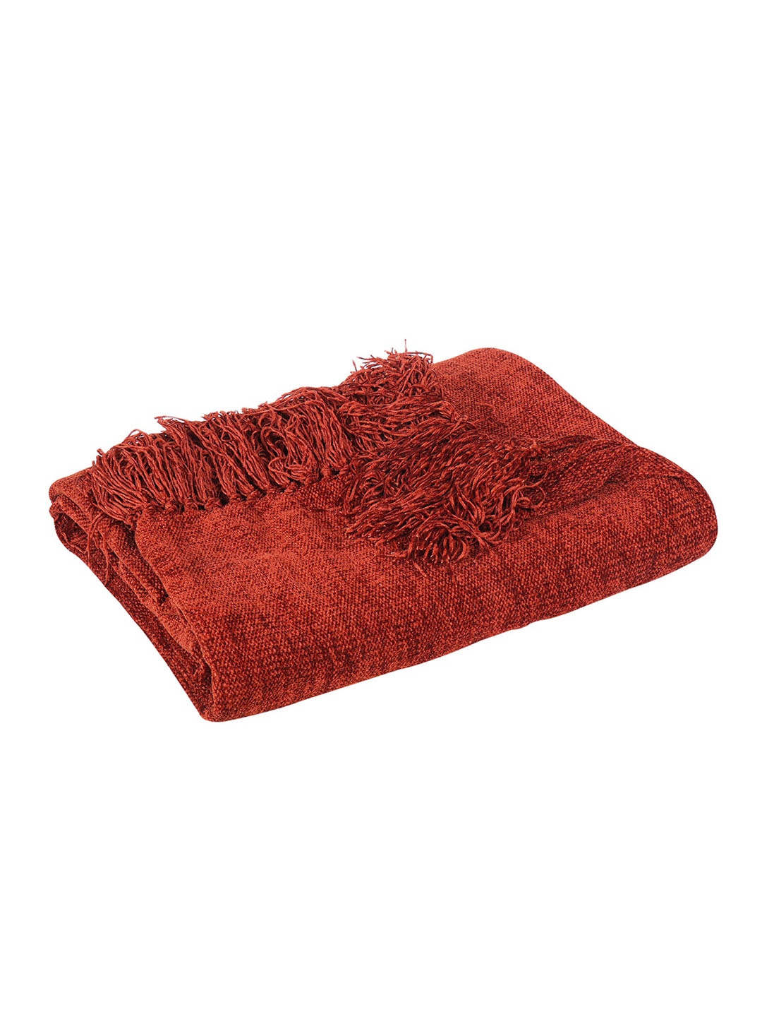 

CAZIMO Rust Self Design Blanket Throw