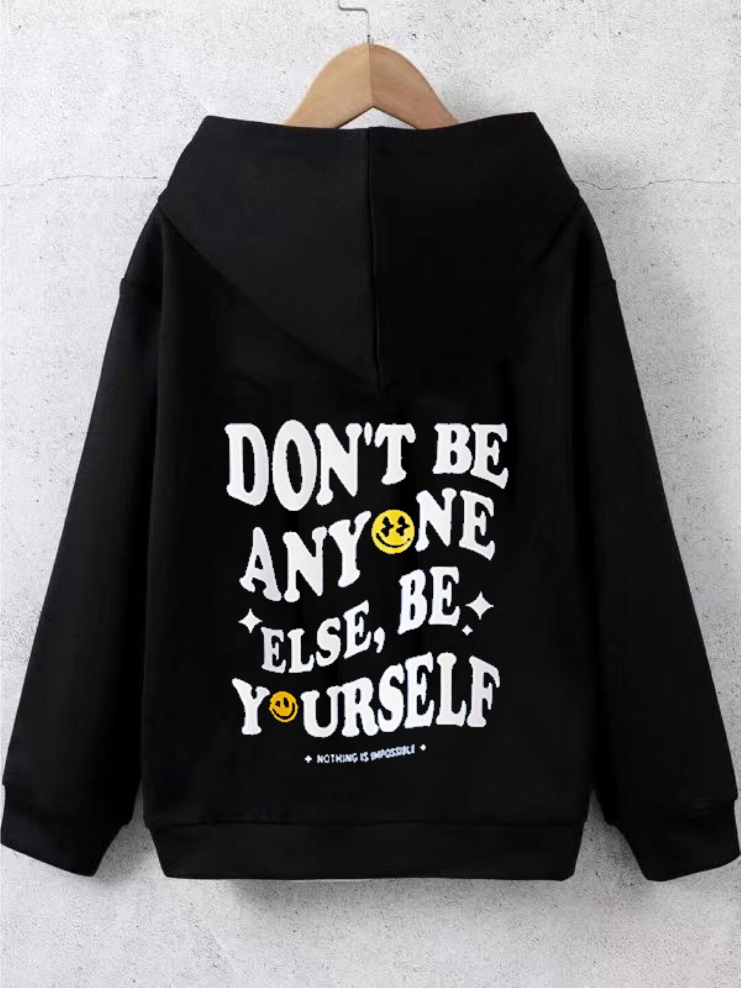 

StyleCast Boys Black Typography Printed Hooded Pullover