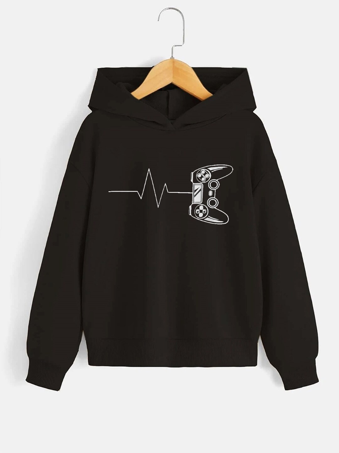 

StyleCast Boys Graphic Printed Hooded Pullover, Black